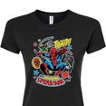 thumbnail image 3 of Marvel Spider-Man - Stickers Style - Juniors Fitted Graphic T-Shirt, 3 of 5