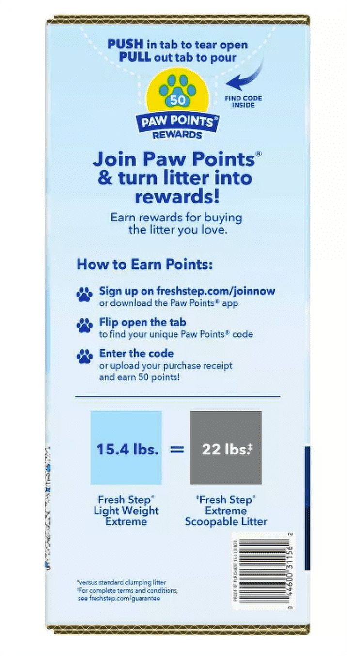 Fresh Step Lightweight Extreme Scented Litter with the Power of Febreze Clumping Cat Litter 15.4lb Walmart