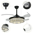 thumbnail image 5 of 42in Ceiling Fan Light LED 4 Retractable Blades Bluetooth Music Speaker 7-Color W/ Remote, 5 of 10
