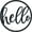 Black, variant on Hello Round Sign - Metal Wall Art