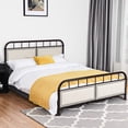 thumbnail image 1 of Costway Queen size Metal Bed Frame Platform Bed Upholstered Panel Headboard Footboard, 1 of 10