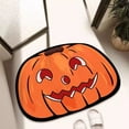 thumbnail image 4 of PALIFEUR Halloween Door Mat, 24"x16" Dirt Trapping Door Mat Indoor Entrance, Washable Non-Slip Front Door Mat Outside Entrance, Halloween Pumpkin Shape Doormat for Holiday Party Decorations, 4 of 7