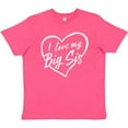 thumbnail image 3 of Inktastic I Love My Big Sis in White Chalk Heart Youth T-Shirt, 3 of 5