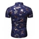 thumbnail image 4 of Camisa de manga corta con estampado de hoja de arce ajustada para hombre con botones informales Pompotops  oipoqjl47571, 4 of 4