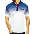 thumbnail image 2 of wendunide polo shirts for men Mens Fashion Casual Sports Printed Turndown Collar Short Sleeve Shirt Top Blouse Mens Polo Shirts White XXL, 2 of 6
