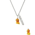 thumbnail image 2 of Delight Jewelry Resin Yellow Lion Silvertone Live the Life You Have Imagined Bar Charm Necklace, 23", 2 of 4