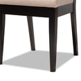 thumbnail image 5 of Baxton Studio Gideon Sand and Dark Brown Finished Wood 2-Piece Dining Chair Set, 5 of 6