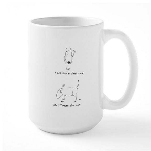 CafePress - Bull Terrier - 15 oz Ceramic Large White Novelty Mug