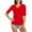 Red, variant on Rezuofi Women's Basic Half Sleeve V Neck T-Shirt Casual Solid Slim Cotton Top