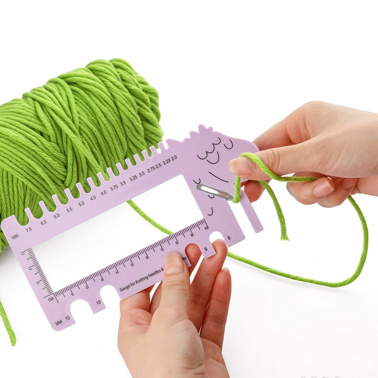 Multifunctional Knitting Needle Gauge Ruler Knitting Needle