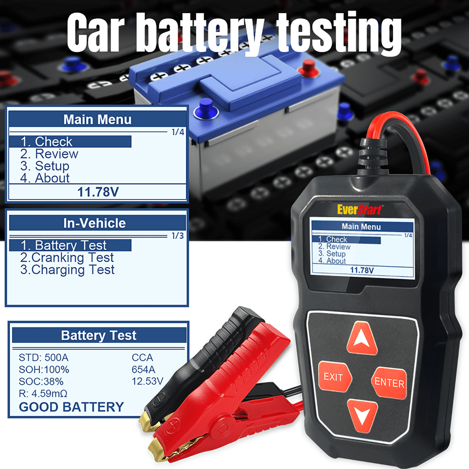 EverStart 12V Digital Battery Tester / Analyzer