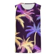 thumbnail image 5 of HOMADLES A Shirts Undershirts for Men Gym Print Stretch Sleeveless Tops Purple S, 5 of 5