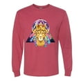 thumbnail image 2 of Lion Throne King Crown Animal Lover Mens Long Sleeve Shirt, Vintage Heather Red, X-Large, 2 of 3