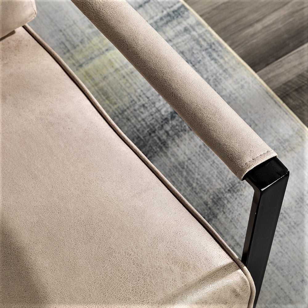 Mintazer Modern Microfiber Accent Chair, Square Metal Frame Lounge Armchair for Living Room Bedroom Office, Light Camel