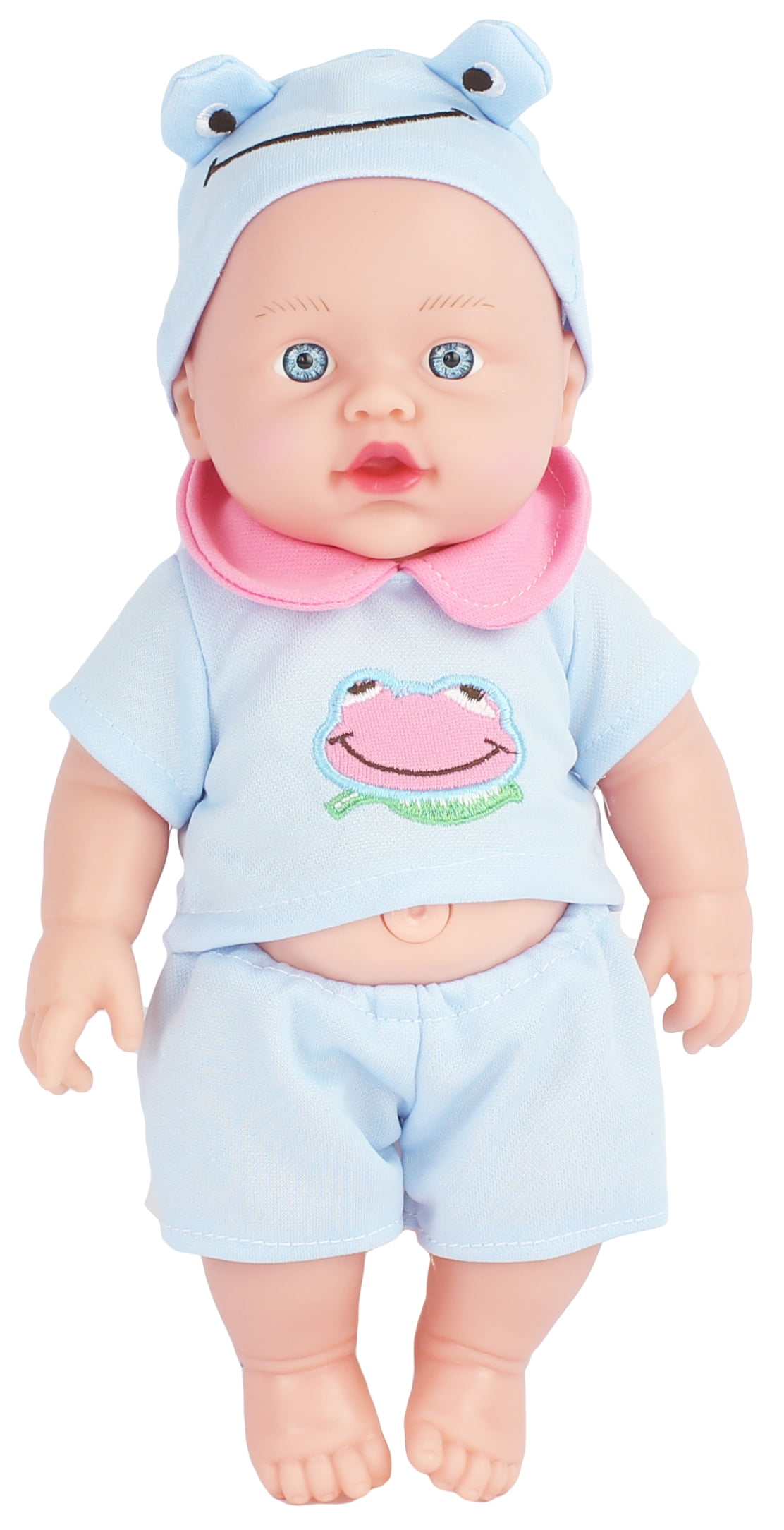 12" Pretend Play Battery Operated Baby Doll Toy Baby Phrases & Sounds, Soft Rubber & Plush Doll