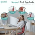 thumbnail image 4 of Florich Seat Cushion and Lumbar Support Pillow for Office Chair Car, Ergonomic Memory Foam Back Support for Office Gaming Chair Driving Seat Wheelchair, Relieves Neck, Back & Sciatica Pain, Red, 4 of 7