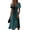 Green, variant on Minjewel Ladies Floral Casual Fashionable Short Sleeve V-Neck Dress for Spring Summer Women's Daily Casual Wear,Gray,S