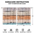 thumbnail image 2 of Vintage Teal Wood Grain Curtains-Blackout Curtains Bedroom Decor Living Room Darkening Grommet Window Drapes 2 Panels Set 53x63 inch, 2 of 2