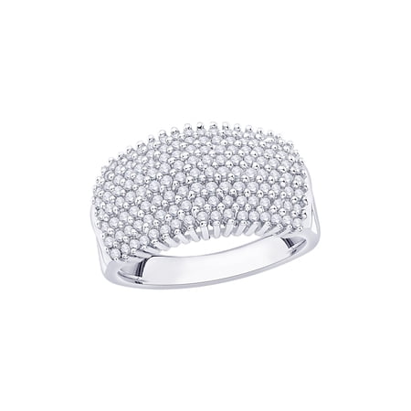 KATARINA Diamond Anniversary Ring in 14K White Gold (1 cttw) (I-Color SI3/I1-Clarity) (Size-10)