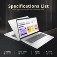 thumbnail image 2 of HP 17.3" FHD IPS Business Laptop, Intel i3-1215U, 32GB RAM, 1.16TB Storage (1TB SSD+160GB Docking Station Set), Intel UHD Graphics, HD Webcam, Numpad, Natural Silver, Windows 11 Home, 2 of 8