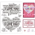 thumbnail image 1 of Sellos transparentes de silicona con texto "Te amo" para hacer tarjetas, palabras de San Valentín, sellos transparentes, 1 of 6