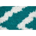thumbnail image 4 of Mainstays Distressed Zig Zag Teal/White Indoor Area Rug, 45" x 66", 4 of 6