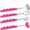Pink, variant on 4Pcs Different Back Scratcher Extendable Back Massager Tool with Rubber Handles, Metal Portable Telescoping Back Scratcher, Stocking Stuffers for Men Women Kids Adults