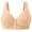 Khaki, variant on Fmbrln Bras for Women Plus Size Front Closure Wireless Bra Lace Fixed Cup Everyday Bras Side Support for Underarm Comfy Sports Bra Black XL