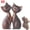 A80, variant on Cat Ornaments, Wooden Cat Figurine for Home Decor, Flat Wooden Cats Figurine, 2D Minimalist CatDesk Decor, Unique Gift for Cats Lovers, Suitable for Decorating Homes and Offices