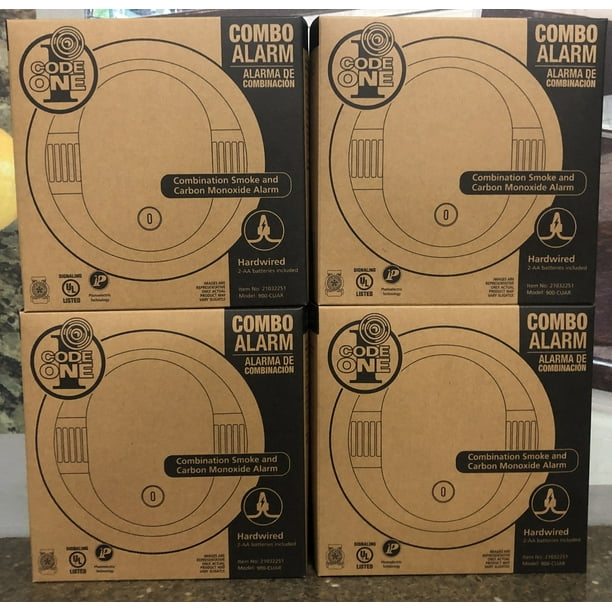 4PACK Kidde 900CUAR AC/DC Hardwired Smoke & Carbon Monoxide Detector