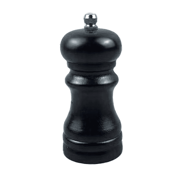 Molinillo de pimienta con núcleo de acero inoxidable de madera manual, sésamo negro recién molido, sal marina, pimienta blanca