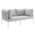 thumbnail image 3 of Modway Harmony 5-Piece  Sunbrella® Basket Weave Outdoor Patio Aluminum Seating Set in Taupe Gray, 3 of 10