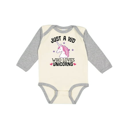 

Inktastic Unicorn Lover Gift for Girls Gift Baby Girl Long Sleeve Bodysuit