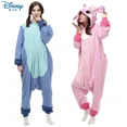 thumbnail image 2 of Mono de peluche de invierno de Disney con dibujos animados, pijama de ángel rosa, vestido de actuación para pareja con puntadas azules claras, regalo de furia doméstica gruesa, 2 of 5