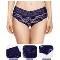 thumbnail image 5 of Charmo Women's Underwear 3 Pack Lace Panty Sexy Sheer Hipster Stretch Brief, 5 of 6