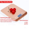 thumbnail image 2 of Advancent Básculas digitales para alimentos, electrónica de cocina de acero inoxidable, pesaje doméstico, función de tara de limpieza cero, Cocina y Comedor No.01, 2 of 6