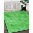 thumbnail image 2 of Ahgly Company Indoor Round Patterned Neon Green Area Rugs, 5' Round, 2 of 6