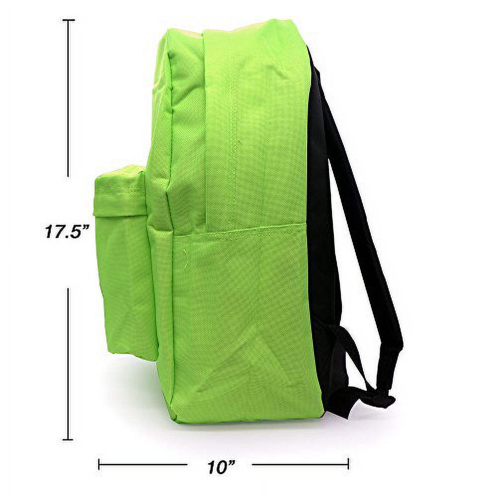 Emraw Multipurpose Schoolbag Travel Backpack For Girls Casual Security Backpack Women Rucksack with Trim Adjustable Straps Fashion Backpack Office School Laptop Bag, Lime Green Classic - image 2 of 4