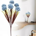 thumbnail image 2 of Miyuadkai Under 1 $, 7 Heads Artificial Chrysanthemum Hydrangea Silk Flower Bouquet Dark Blue for Wedding Centerpiece Home Decor Arrangements, 2 of 9