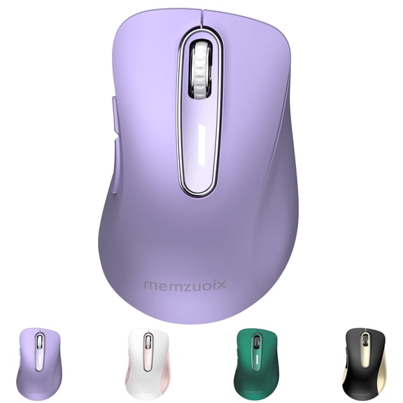 Wireless Mouse, 2.4GHz with USB Receiver, 1200 DPI Optical Tracking, 5 Buttons,Ambidextrous PC/Mac/Laptop -Purple
