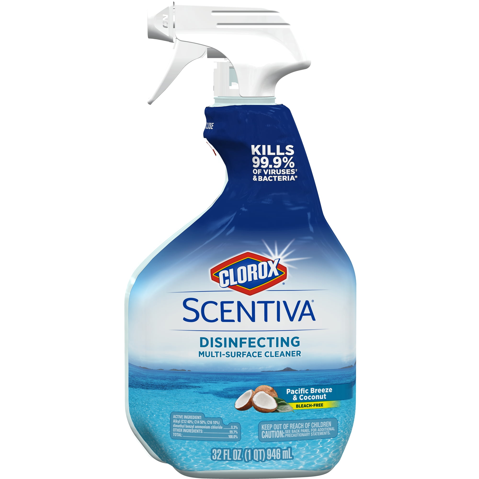 Clorox Scentiva Multi Surface Cleaner, Spray Bottle, Pacific Breeze