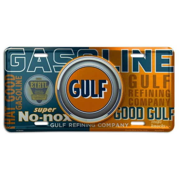 Hangtime Gulf - Bullseye Style 6 x 12 inch Novelty License Plate