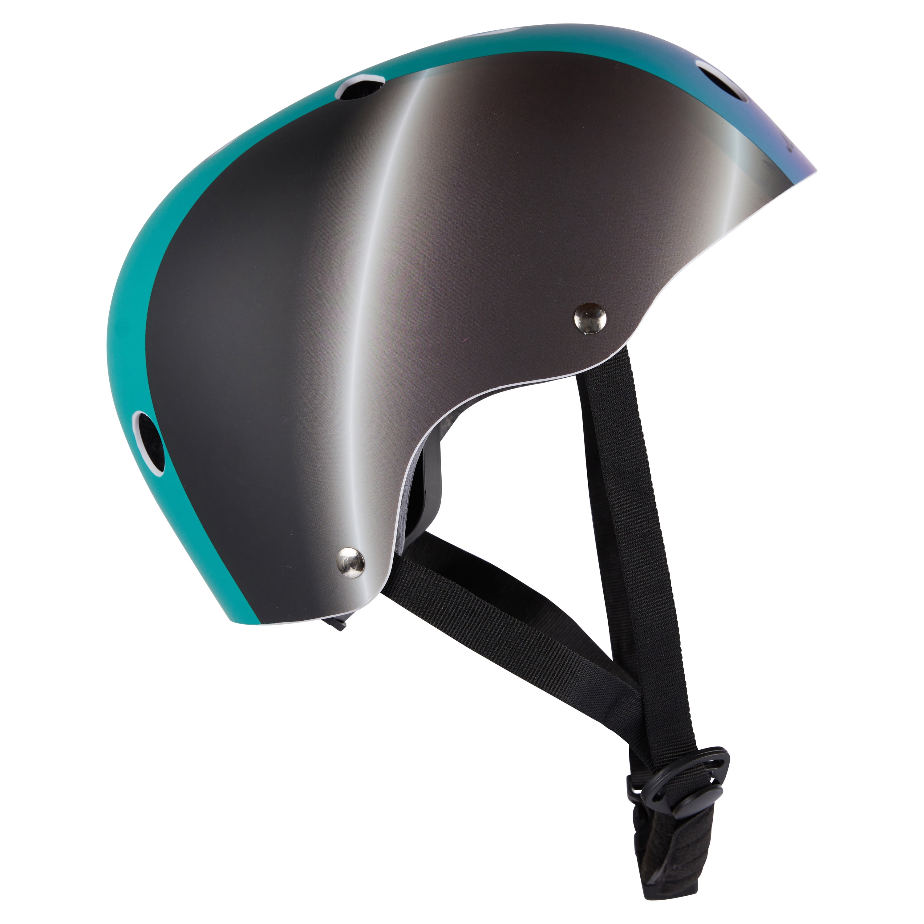 Justice Meta Hyper Shine Helmet with Metallic Logo & Side Panels