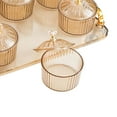 thumbnail image 7 of Nordic Serving Platter,6 Bowls with Lid Dessert Dividing Plate,Condiment Tray,Fruit Dessert Snacks Serving Platter for Wedding , Amber, 7 of 7