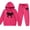 Hot Pink#9527, variant on BOOMNY Girls Outfit 2 Peice Sets Graphic Long Sleeve Tops Pants Sets for Kids Soft Clothing Set