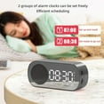 thumbnail image 5 of EUWBSSR Digital Alarm Clock Bluetooth 5.0 Speaker LED Display Mirror Desk Alarm Clock with FM Radio Support TF Card Play Hands-Free Call Dual Alarm Clock with USB Charging Port Adjustable Brightness, 5 of 9