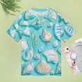 thumbnail image 4 of Beach Seashell Starfish Women's Short Sleeve Tops Casual Blouses T Shirt, 4 of 6