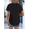 thumbnail image 4 of Womens Short Sleeve Tops Black XXL, 4 of 6