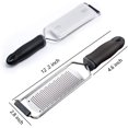 thumbnail image 3 of Grater - Professional Kitchen Lemon Zester for Lemon, Ginger, Garlic, Nutmeg, Chocolate, Vegetables - Razor Sharp Stainless Steel Blade with Protective Cover (Black), 3 of 5