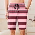 thumbnail image 1 of Aobny Striped Men Shorts Beach Board Pants Big & Tall Casual Mid Rise Baggy Spring Clothes,Red,XL, 1 of 6